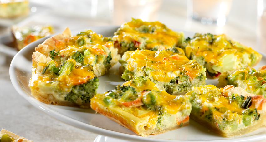 Puff Pastry Broccoli Quiche Bites